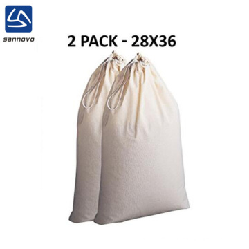 Reusable durable design 2 pack practical canvas laundry bag